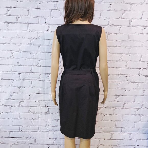 LAUREN RALPH LAUREN, Black sleeveless shirt dress with belt - Picture 9 of 12